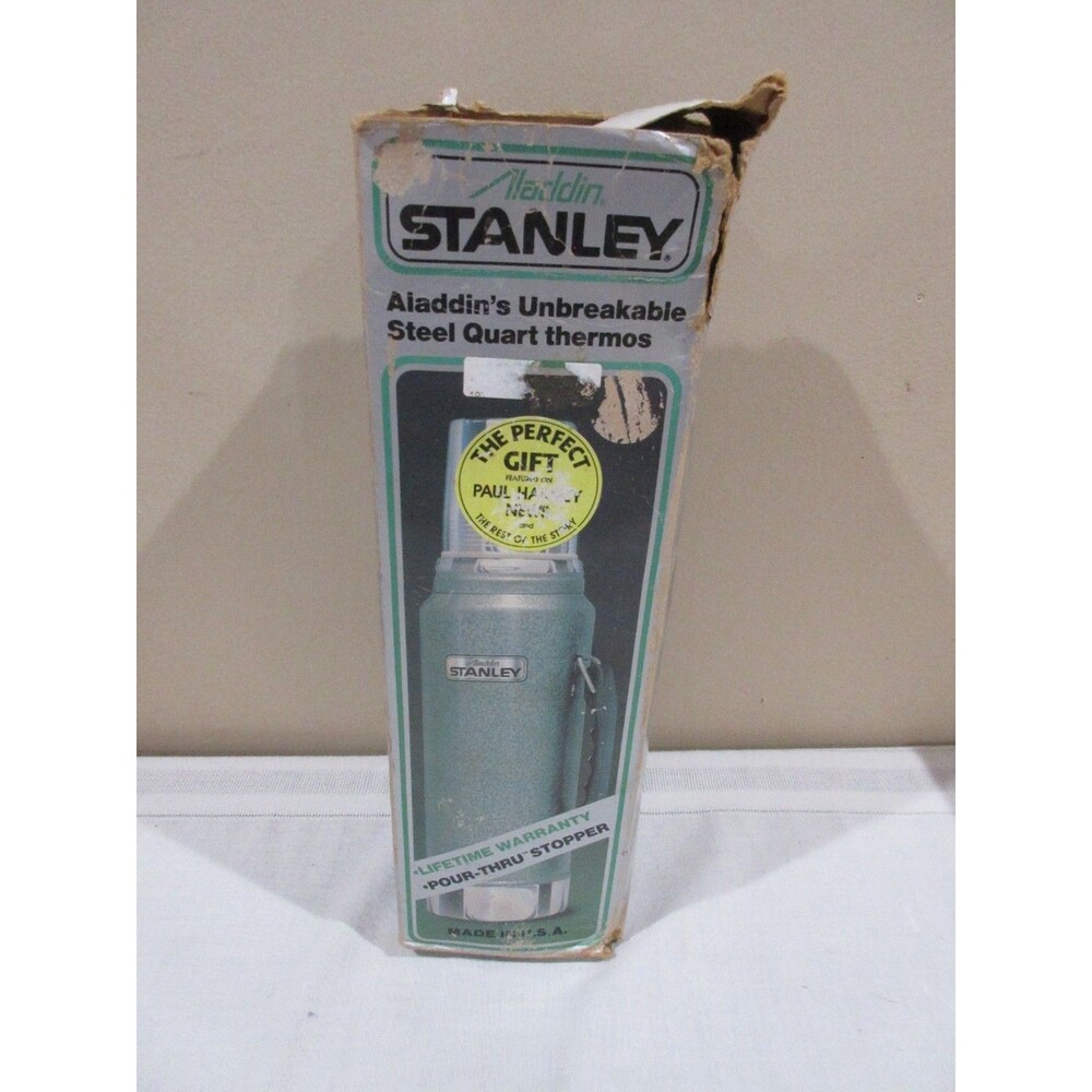 VTG Stanley Aladdin Thermos A-944DH 1 Quart OD Green Made in USA